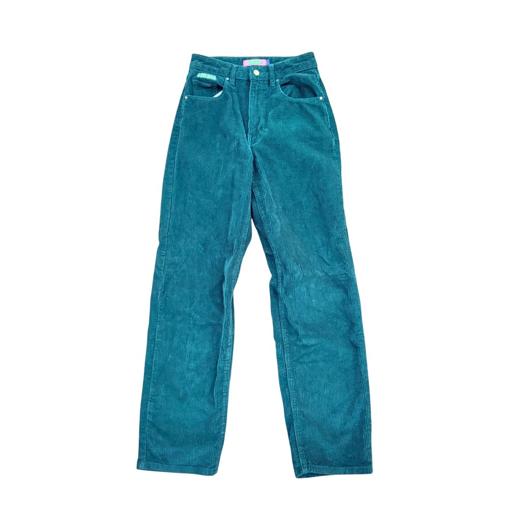 Empyre‎ Teal Green Corduroy Skate Pants Loose Fit Trousers Mens 28x31.5
